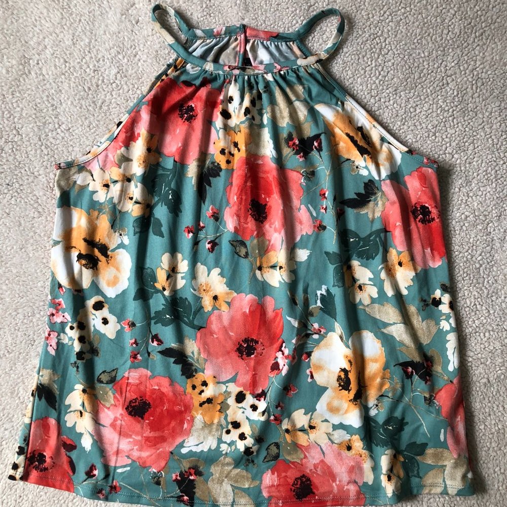 NEARLY NEW PAPERMOON SAMALA HALTER KNIT TOP; SIZE M